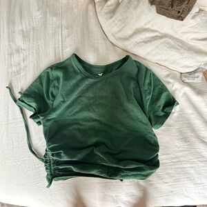 Hollister crop top size xs green